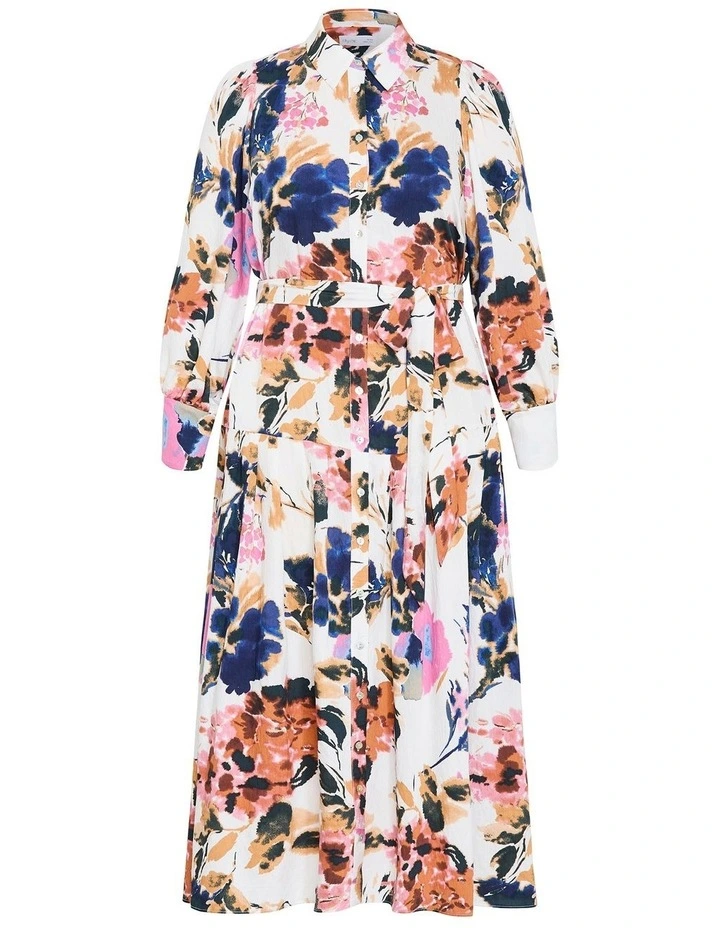 Ezra Print Maxi Dress in Ivory image 3