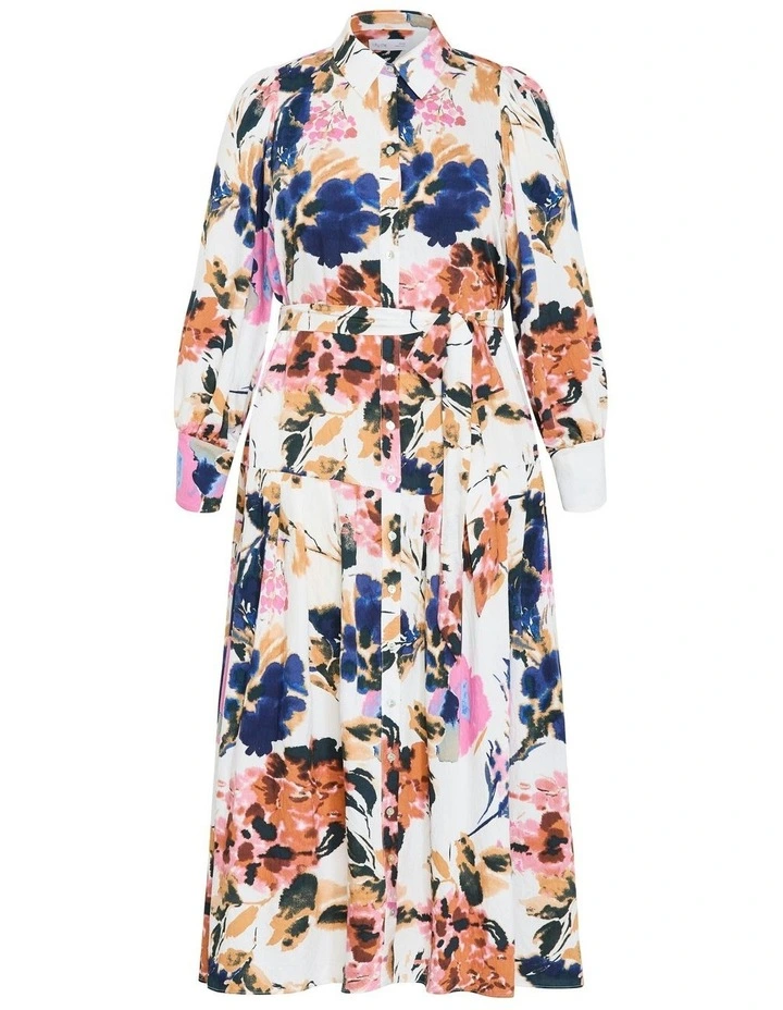Ezra Print Maxi Dress in Ivory image 5