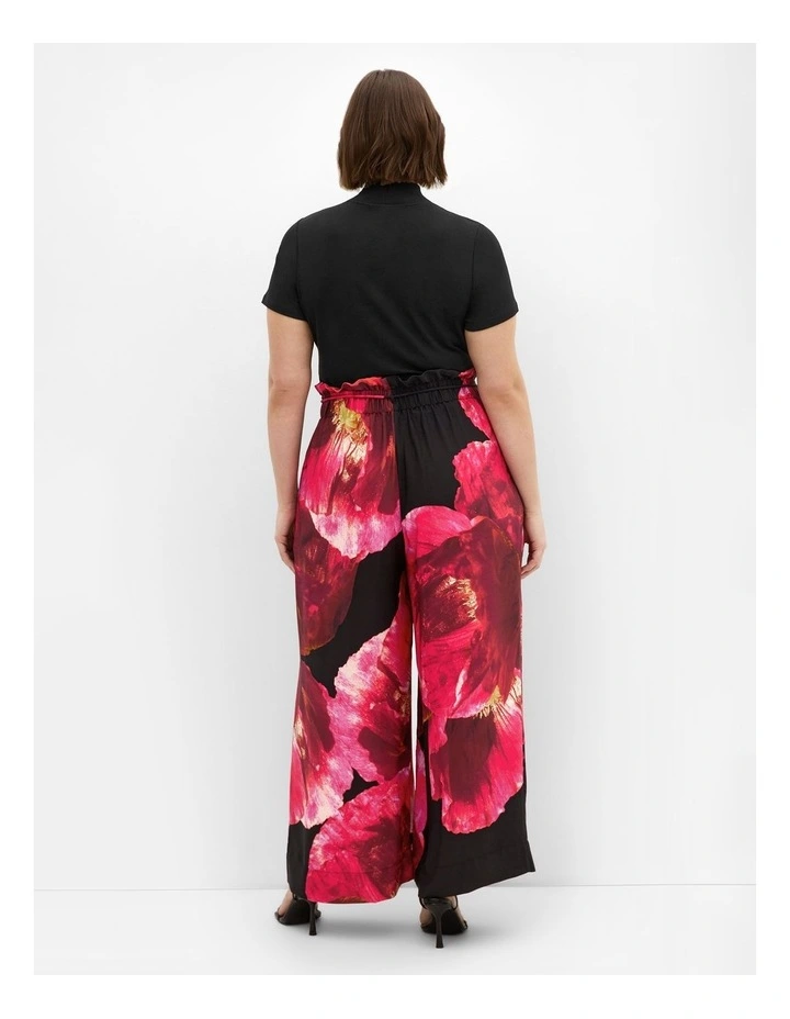 Shania Floral Print Wide Leg Pant in Pink image 2
