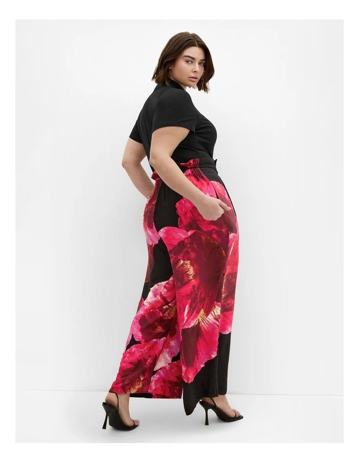 Shania Floral Print Wide Leg Pant in Pink image 3