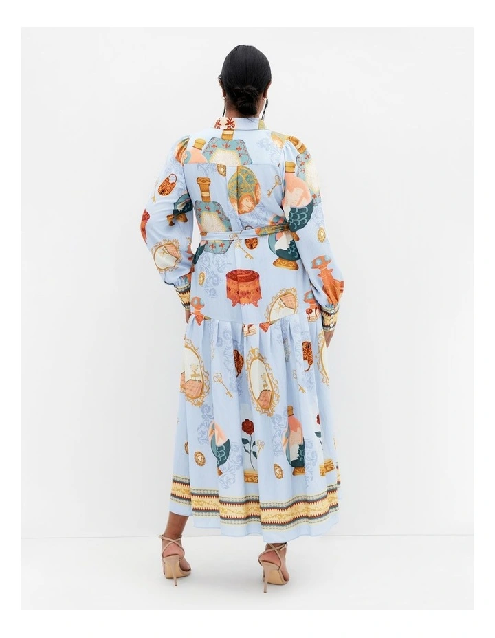 Stella Beauty Print Maxi Dress in Blue image 2