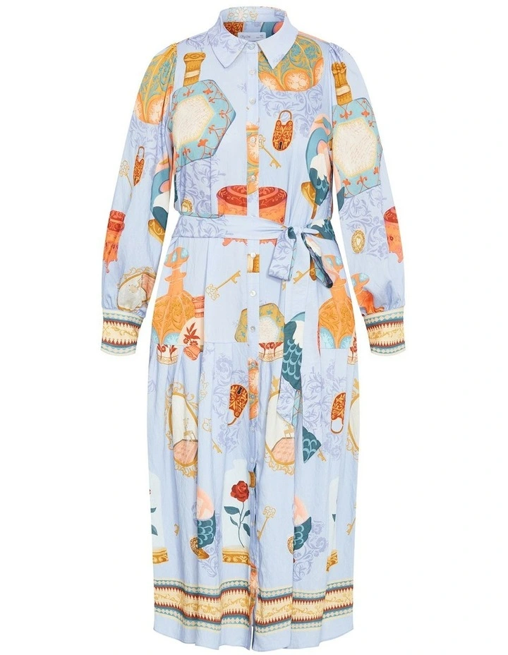 Stella Beauty Print Maxi Dress in Blue image 3