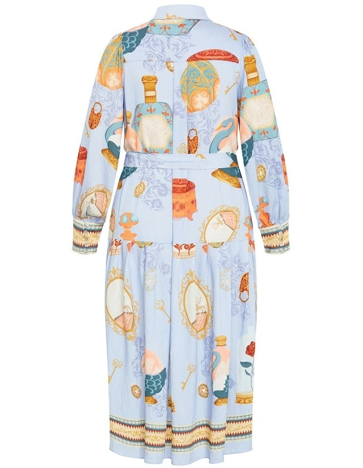 Stella Beauty Print Maxi Dress in Blue image 4