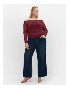 Anastasia Mesh Top in Choc Cherry