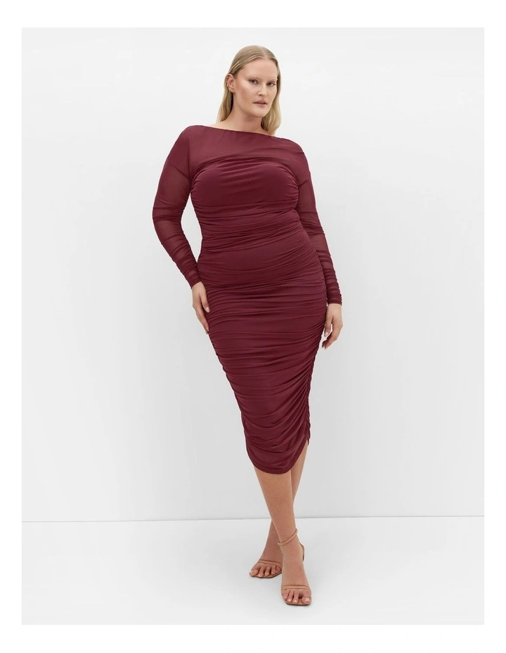 Anastasia Mesh Top in Choc Cherry image 3