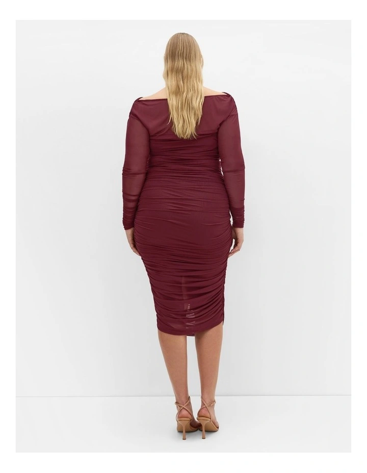 Anastasia Mesh Top in Choc Cherry image 4