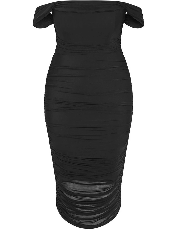 Jazmin Ruched Dress in Black image 3