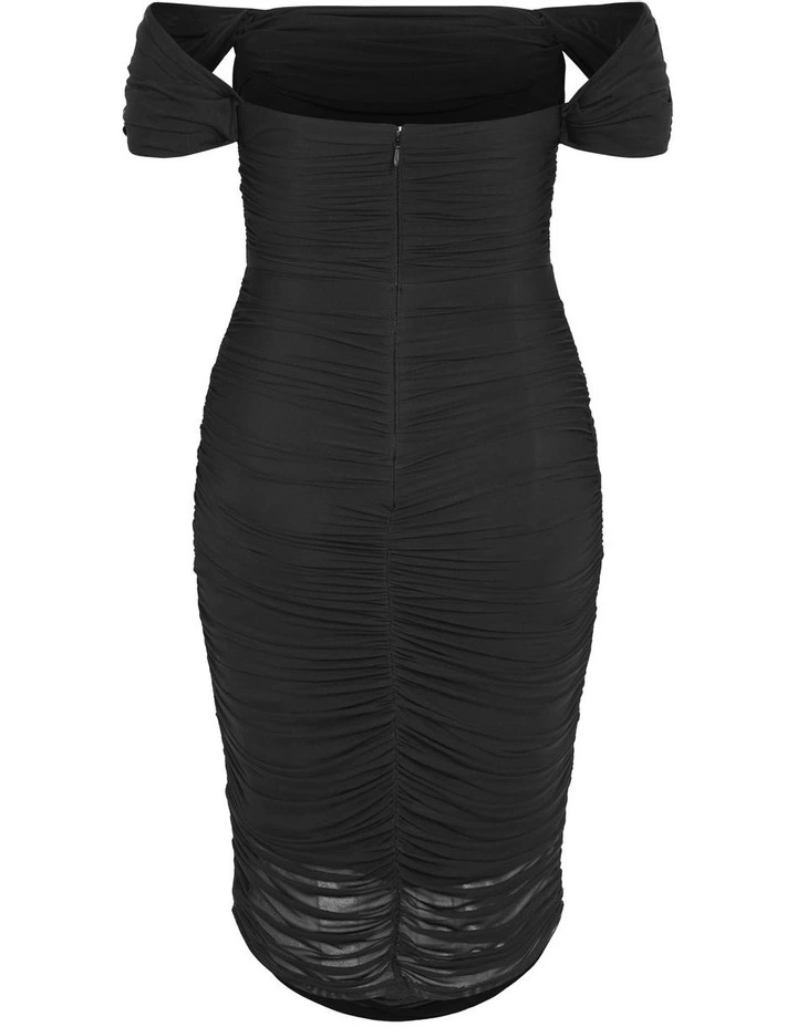 Jazmin Ruched Dress in Black image 5