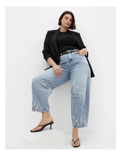 Harley Fit Bea Barrel Jean in Blue