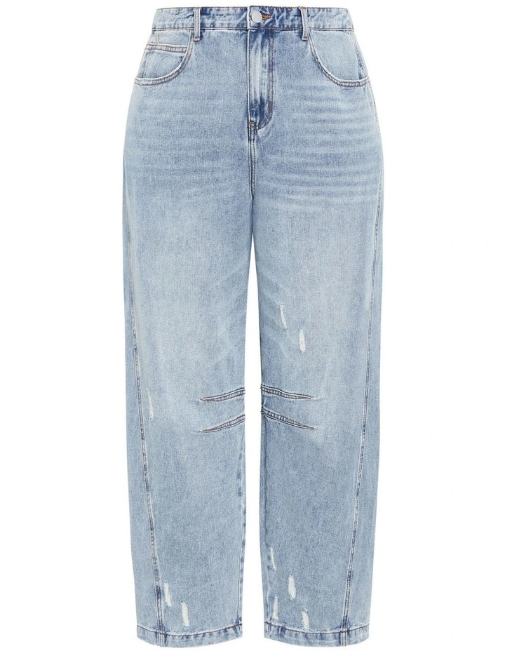 Harley Fit Bea Barrel Jean in Blue image 5