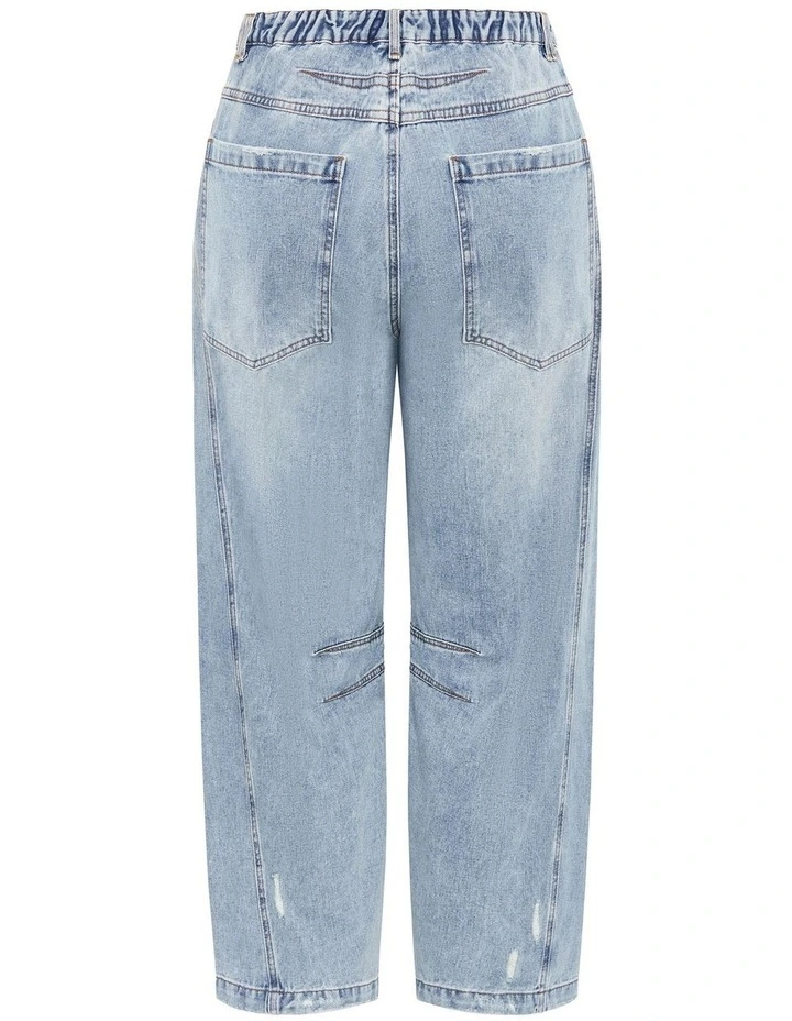 Harley Fit Bea Barrel Jean in Blue image 6