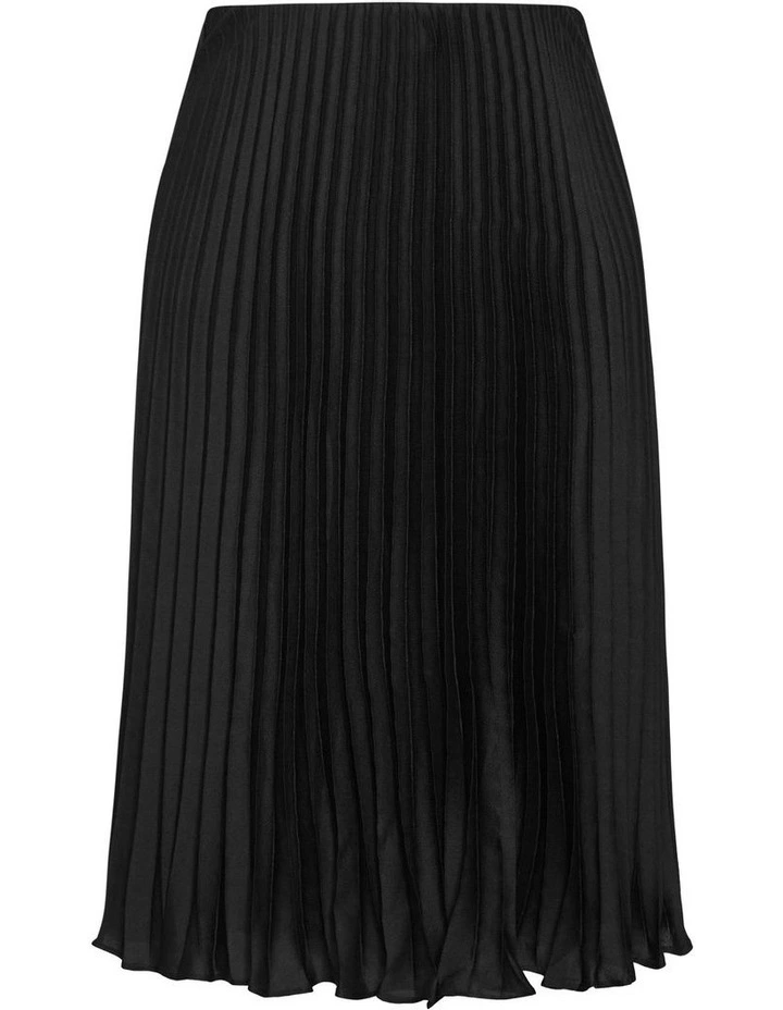 Selena Pleat Skirt in Black image 4