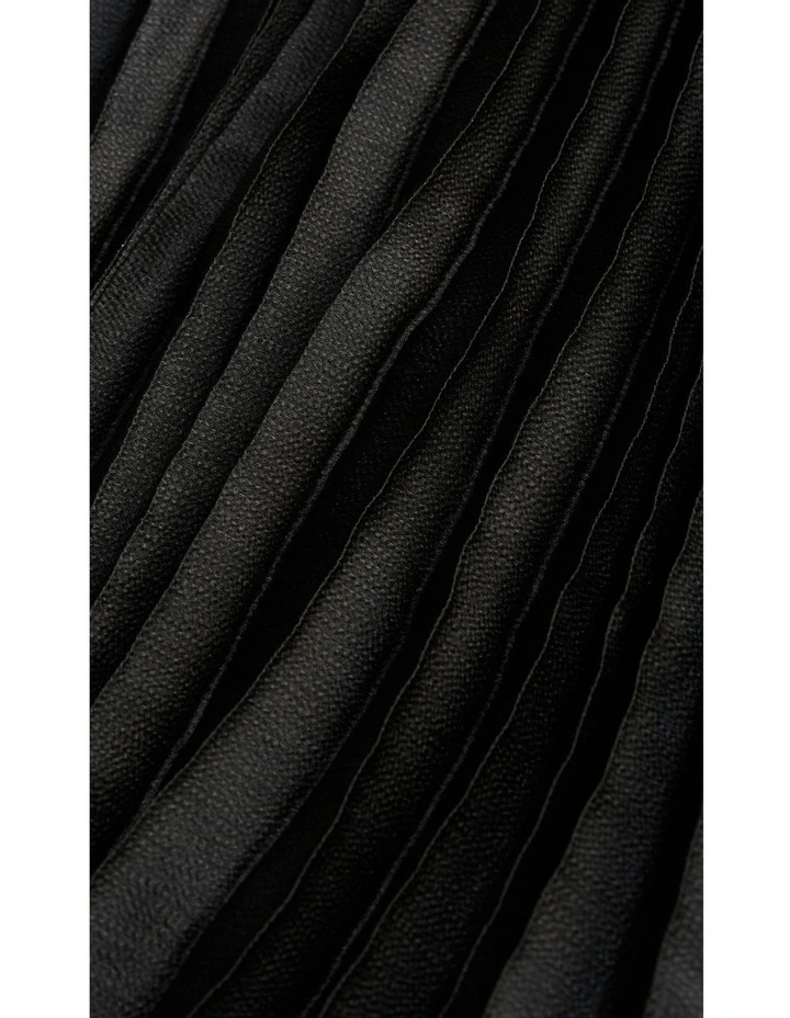 Selena Pleat Skirt in Black image 5