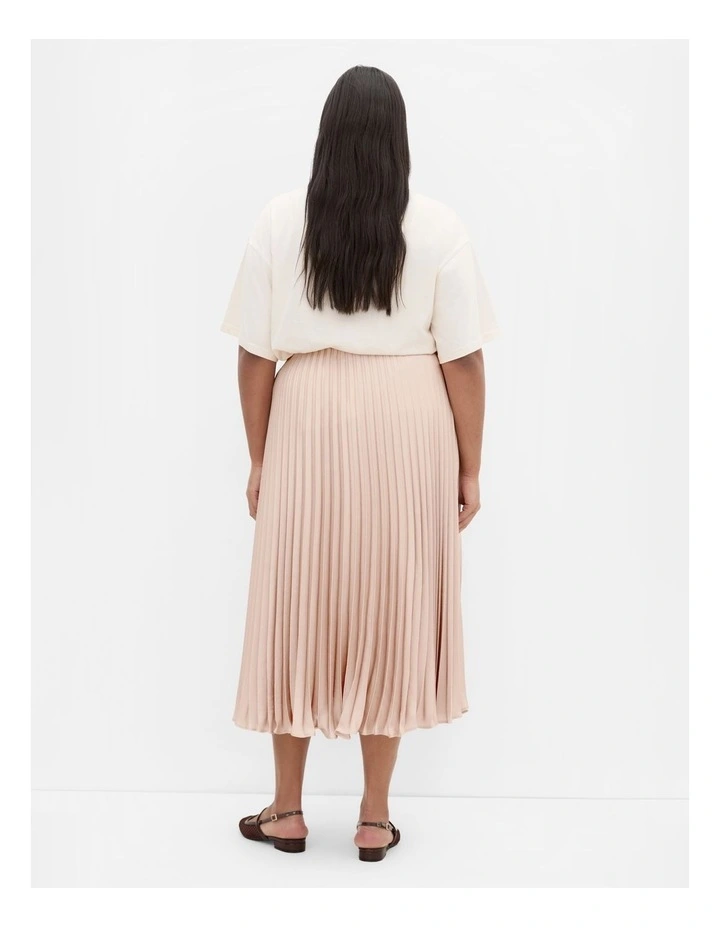 Selena Pleat Skirt in Rose Gold image 2