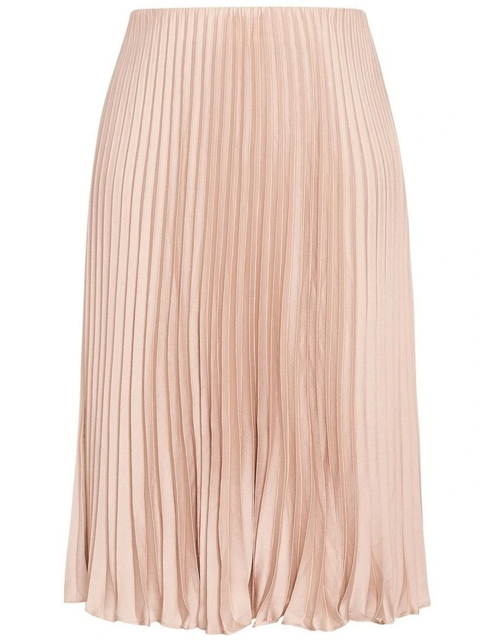 Selena Pleat Skirt in Rose Gold image 3