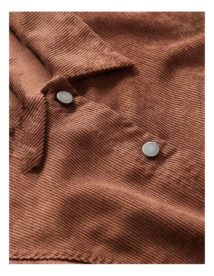 Leia Short Sleeve Mini Dress in Brown image 7