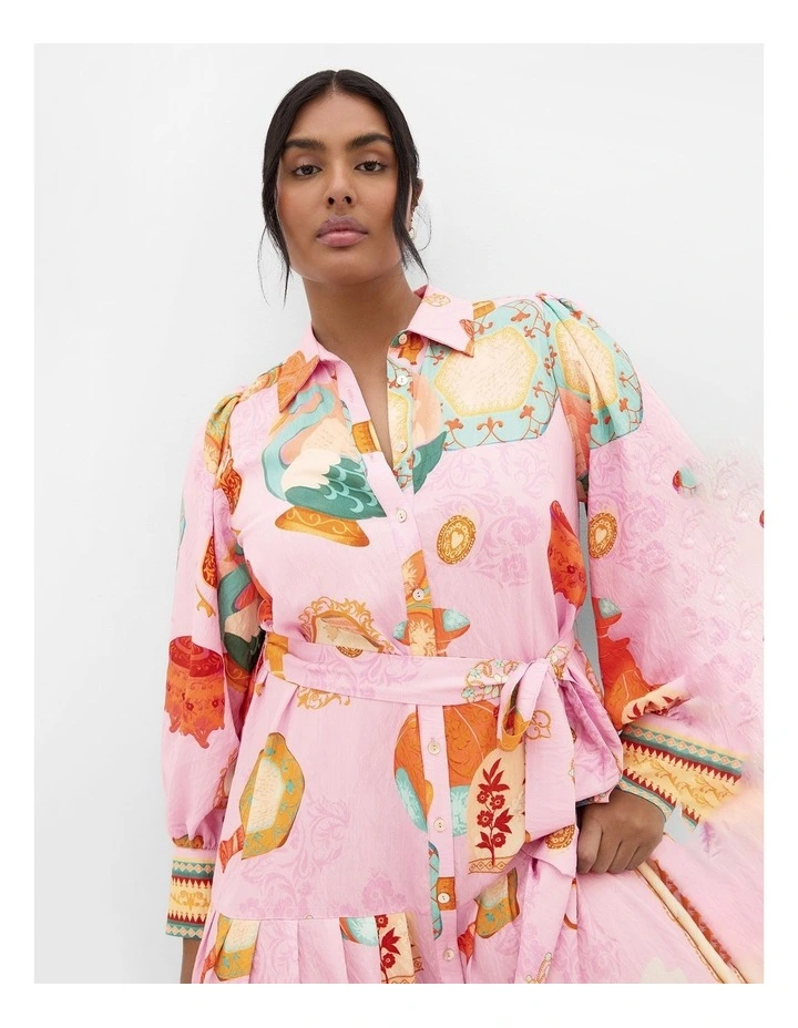 Stellar Beauty Print Maxi Dress in Baby Pink image 2