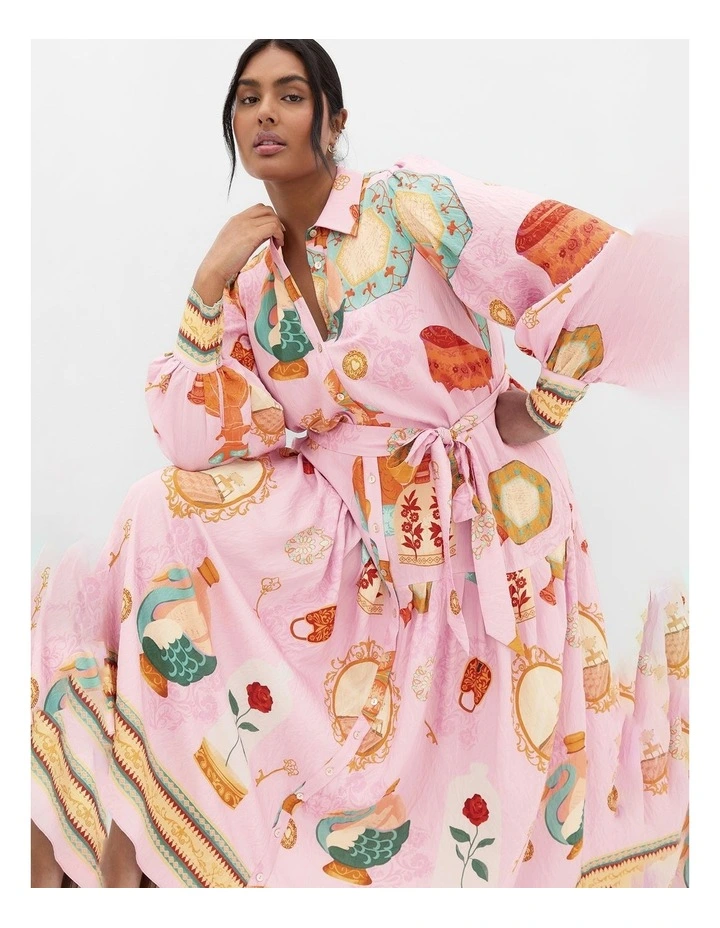 Stellar Beauty Print Maxi Dress in Baby Pink image 3