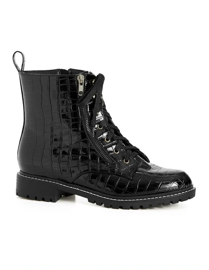 Wide Fit Birdie Ankle Boot in Black image 1