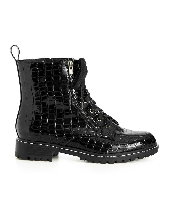 Wide Fit Birdie Ankle Boot in Black image 2
