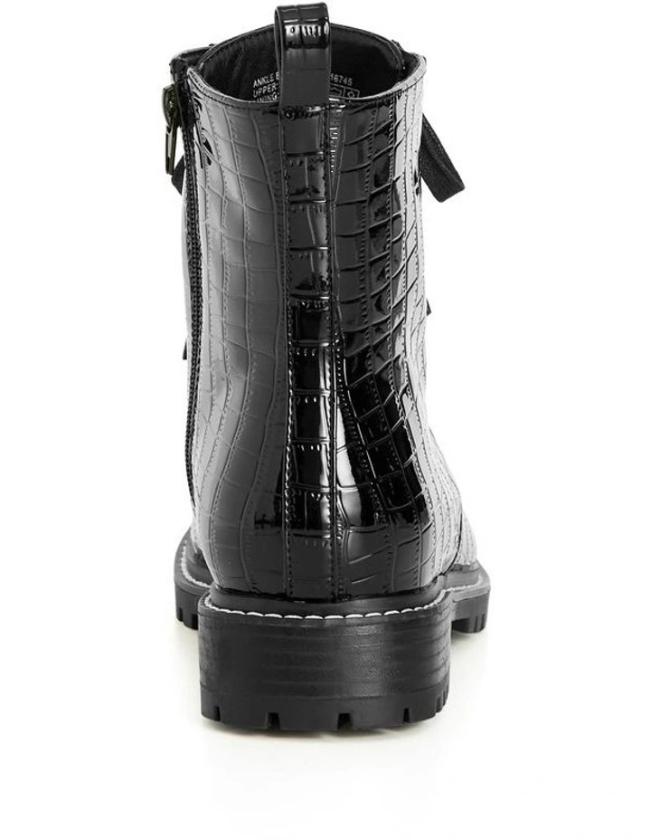 Wide Fit Birdie Ankle Boot in Black image 3