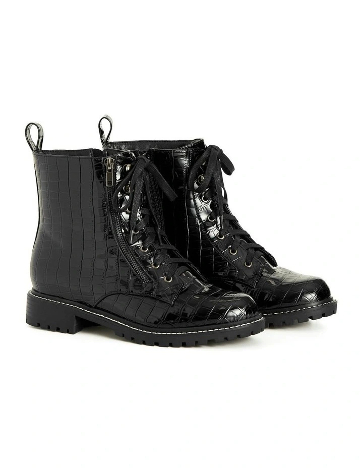 Wide Fit Birdie Ankle Boot in Black image 6