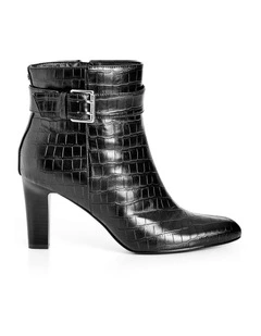 Wide Fit Tory Ankle Boots in Black