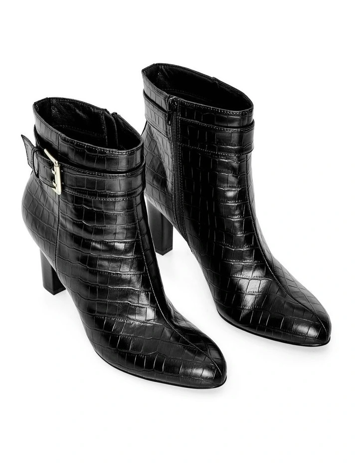 Wide Fit Tory Ankle Boots in Black image 7