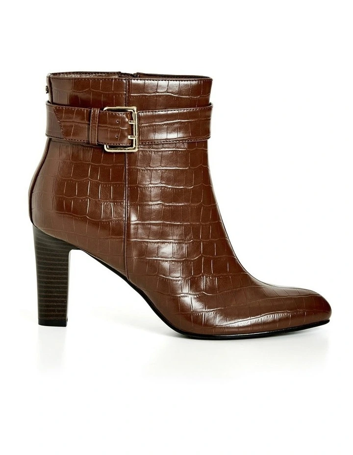 Wide Fit Tory Ankle Boots in Chocolate Brown image 2