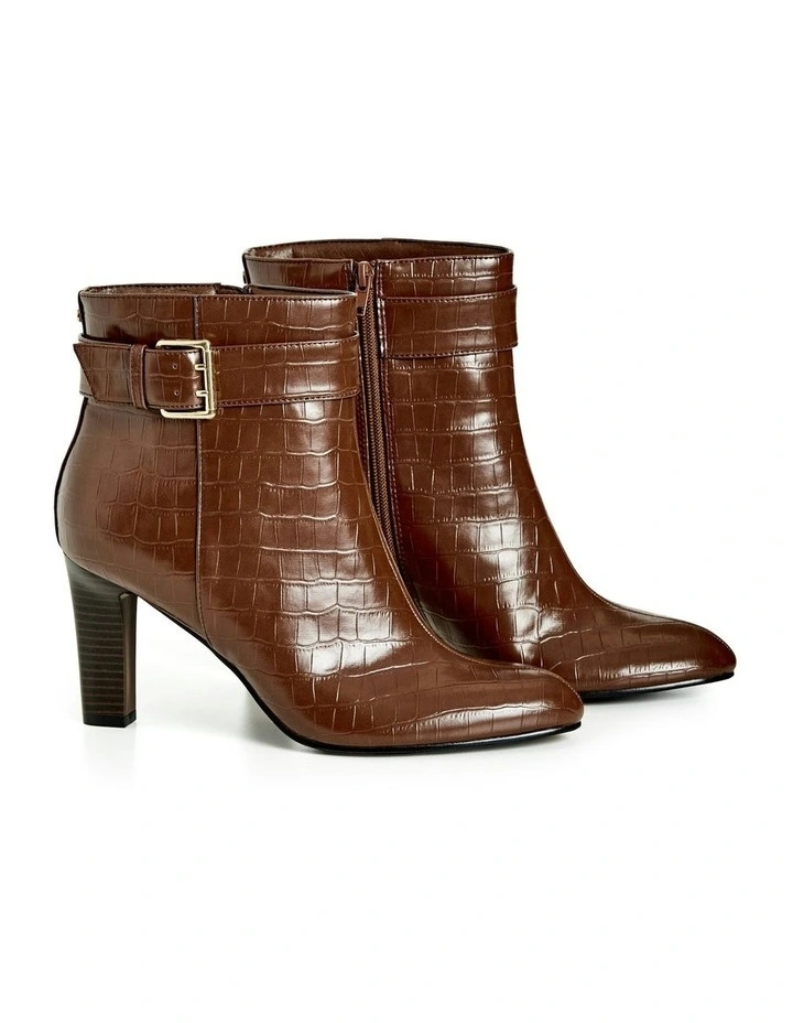 Wide Fit Tory Ankle Boots in Chocolate Brown image 6