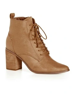 Wide Fit Calista Ankle Boot in Tan