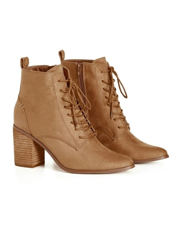 Wide Fit Calista Ankle Boot in Tan image 5