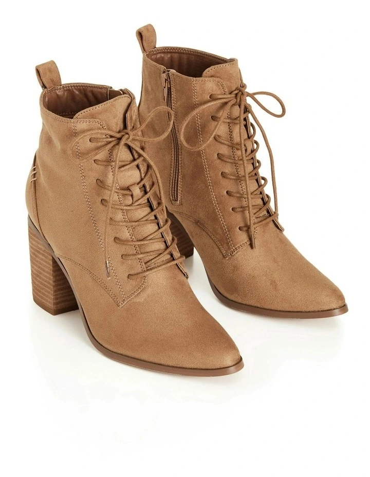 Wide Fit Calista Ankle Boot in Tan image 6