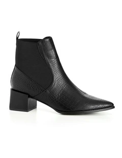 WIDE FIT Eden Ankle Boot in Black
