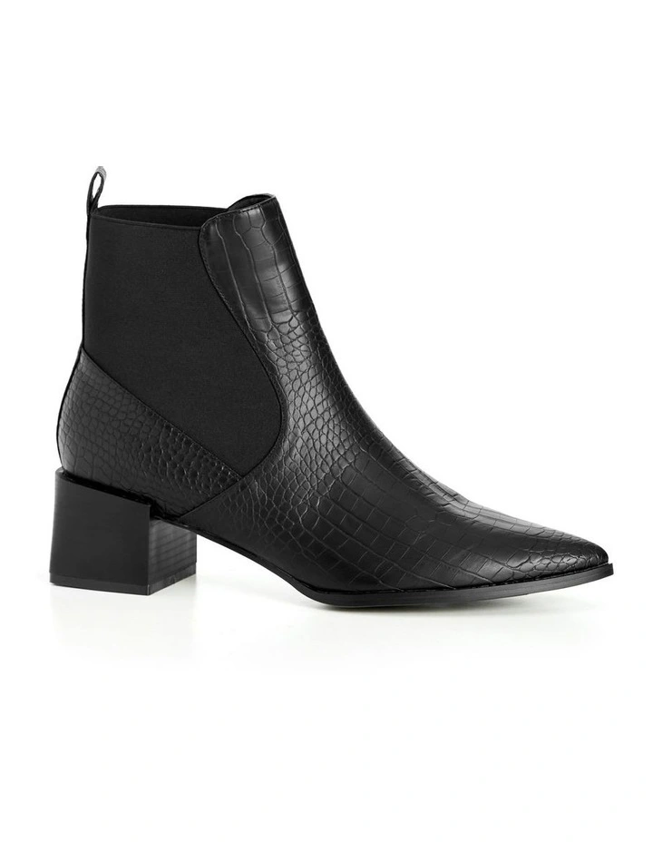 WIDE FIT Eden Ankle Boot in Black image 1