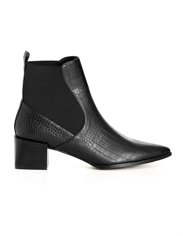 WIDE FIT Eden Ankle Boot in Black image 2