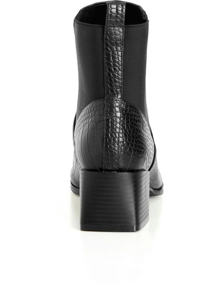 WIDE FIT Eden Ankle Boot in Black image 3