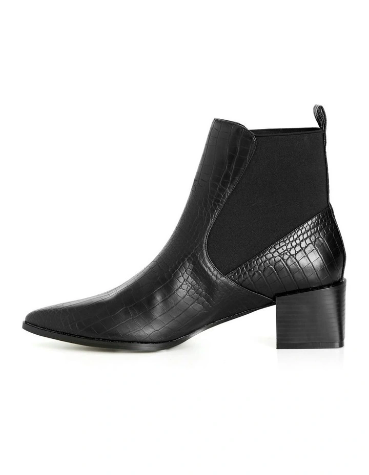 WIDE FIT Eden Ankle Boot in Black image 4