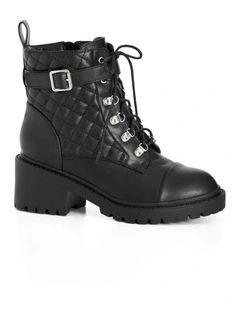 WIDE FIT Sutton Ankle Boot in Black