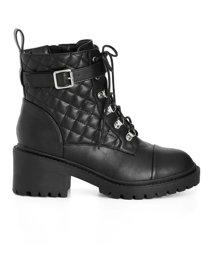 WIDE FIT Sutton Ankle Boot in Black image 2