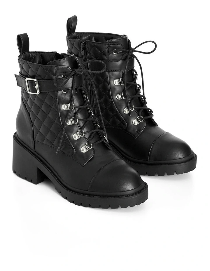 WIDE FIT Sutton Ankle Boot in Black image 6
