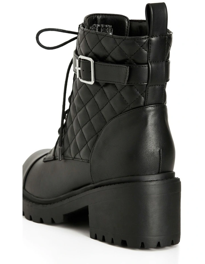 WIDE FIT Sutton Ankle Boot in Black image 7