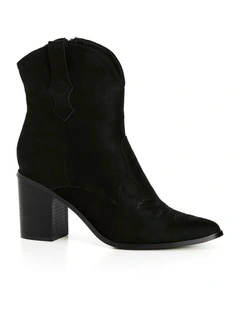 Wide Fit Elodie Mid Boot in Black