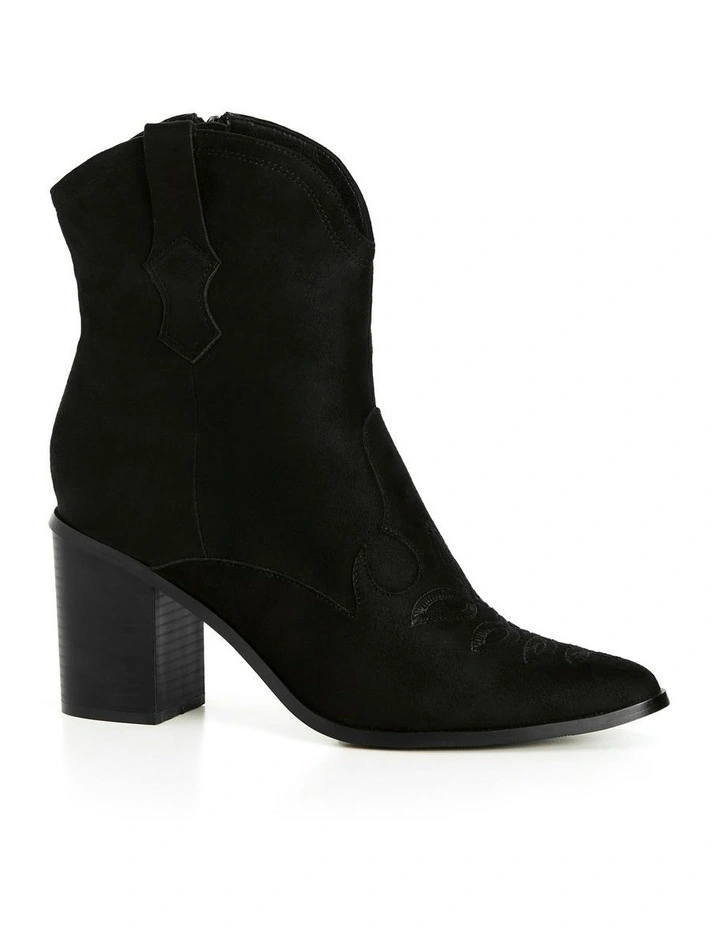 Wide Fit Elodie Mid Boot in Black image 1