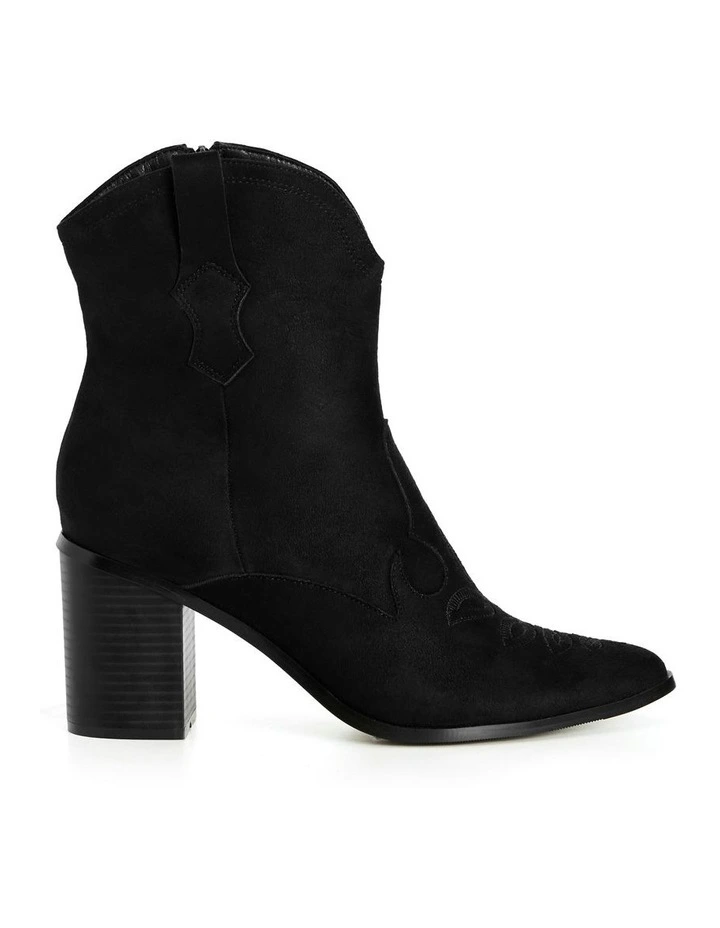 Wide Fit Elodie Mid Boot in Black image 2