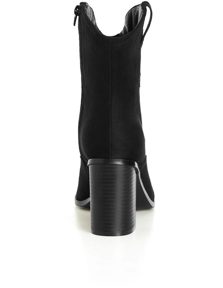 Wide Fit Elodie Mid Boot in Black image 3