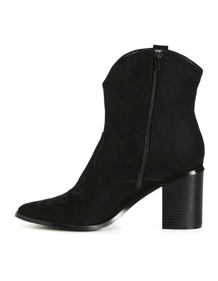 Wide Fit Elodie Mid Boot in Black image 4