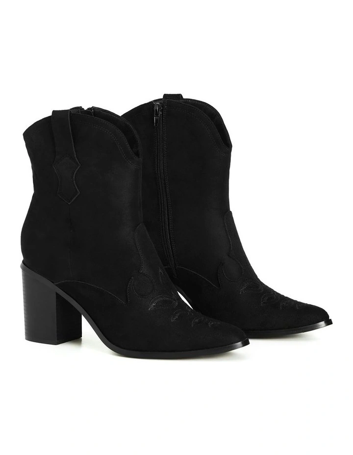 Wide Fit Elodie Mid Boot in Black image 6