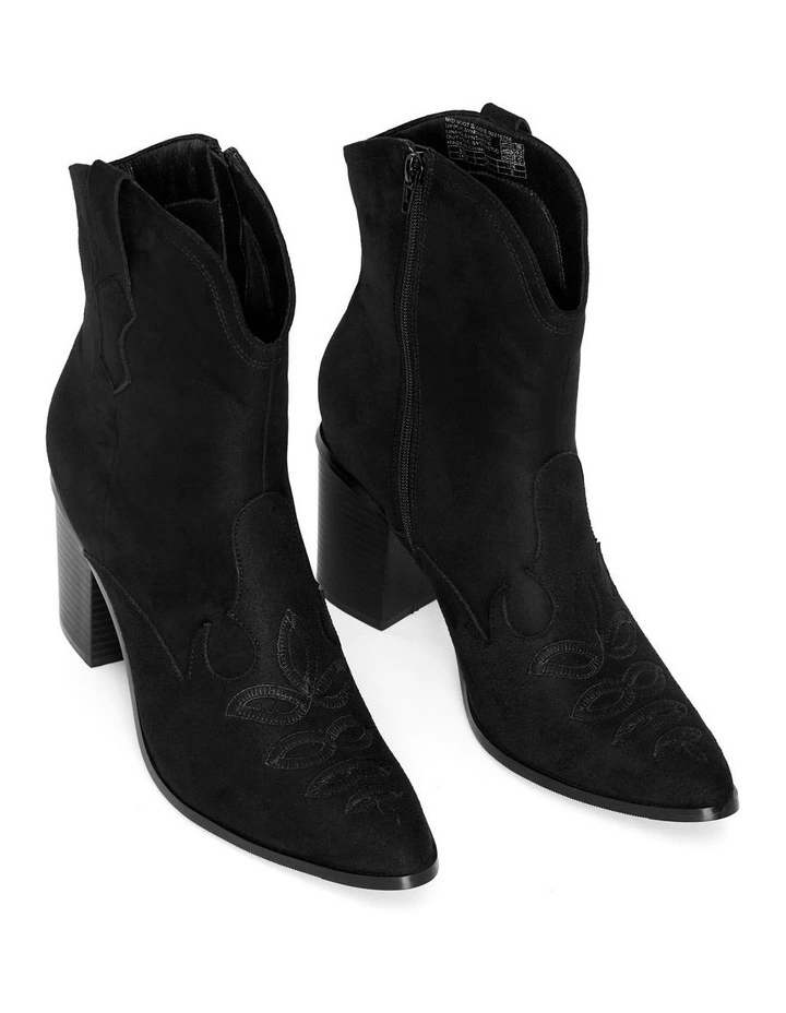 Wide Fit Elodie Mid Boot in Black image 7