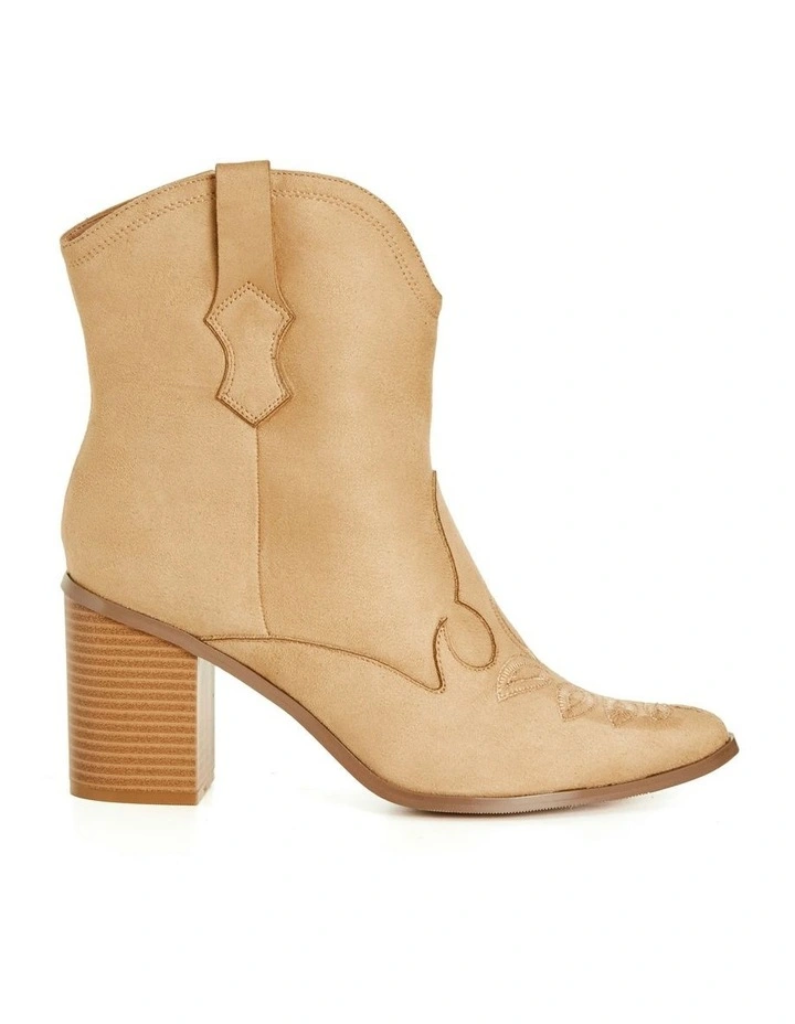 Wide Fit Elodie Mid Boot in Toffee image 2